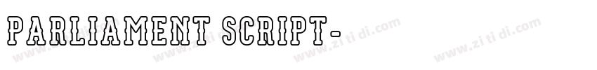 Parliament Script字体转换